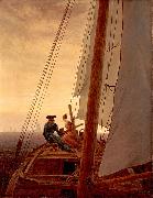 Caspar David Friedrich On a Sailing Ship oil painting artist